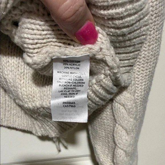 Leith Ivory Fringed Knit Sweater - Picture 8 of 8